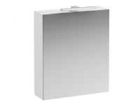 Laufen Base hvid spejlskab med dør til højre, lys & stikkontakt EU LP 44 - dimension: L600 mm x B185 mm x H700 mm