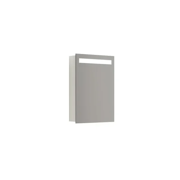 Scanbad MULTO Spejlskab Global lys i top m/1 låge 70x50 cm L Hvid mat